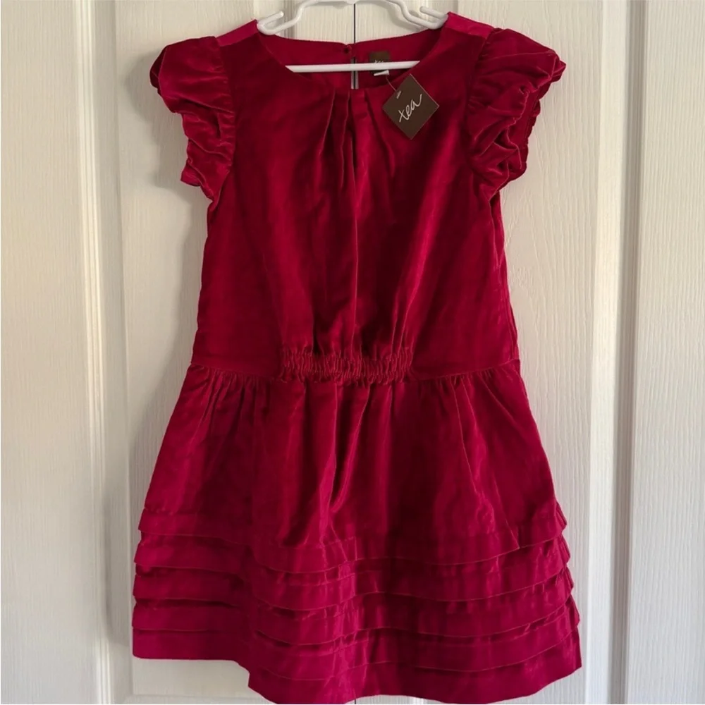NWT Tea Collection Red Velvet Dress